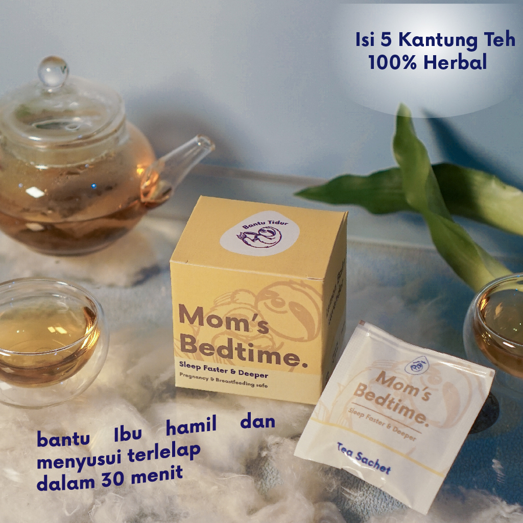 Sleepy Mama/Mom's Bedtime - Kantung teh ibu hamil atau menyusui relax teh tidur herbal lemon balm