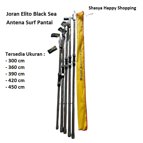 Joran Elito Black Sea Devils 300 360 390 420 450 - Joran Antena Surf Pantai Elito