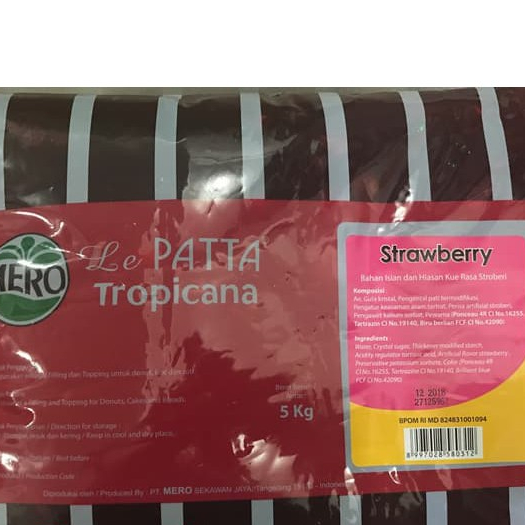 

Selai Strawberry Lepatta Kemasan 5kg - Gosend Only!