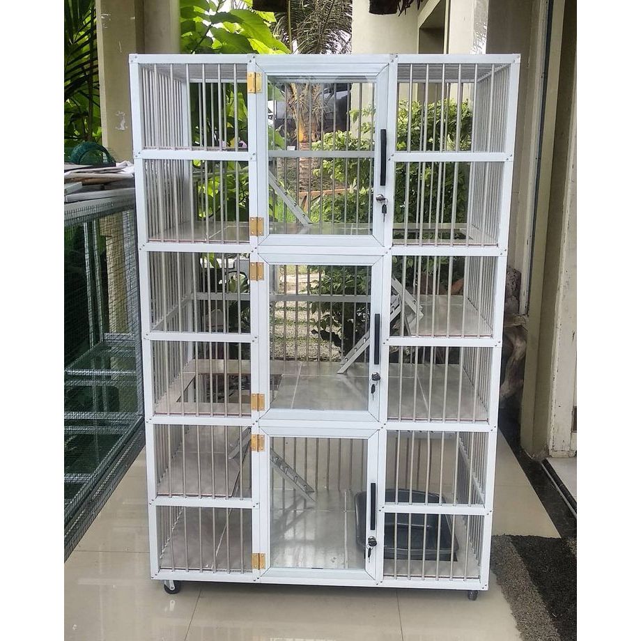 Kandang Kucing Alumunium 3 kamar