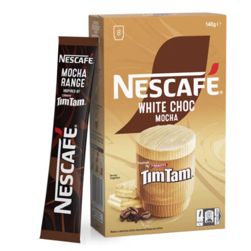 

SALE !! Nescafe White Choc Mocha X Timtam ( 1 Sachet, READY INDO) exp October