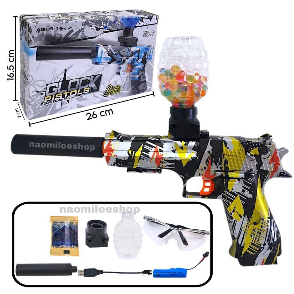 Loreng peluru air mainan pistol electric water gel blaster gun grafiti gun tembakan pluru air beads