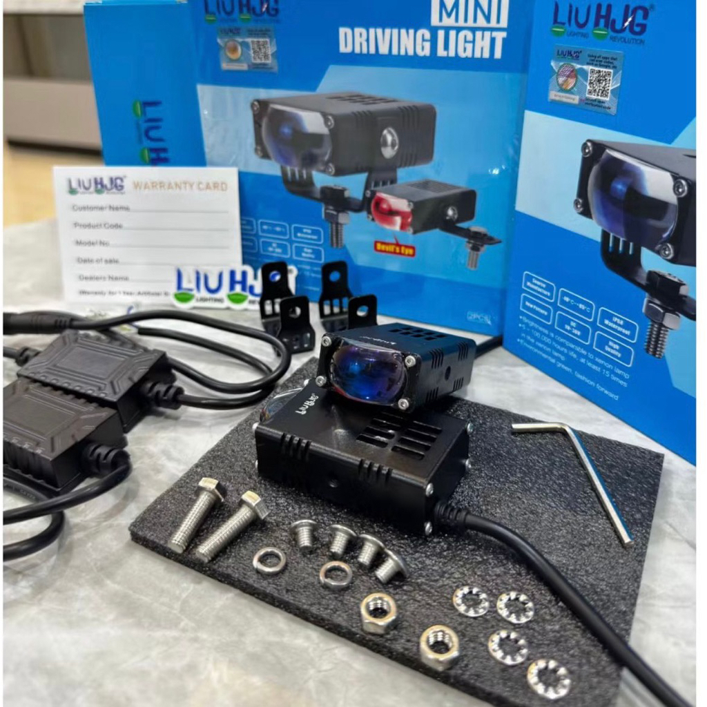 LAMPU TEMBAK LASER D2 SLIM DEVIL LASER 20 WATT MERK HJG LAMPU KABUT FOGLAMP