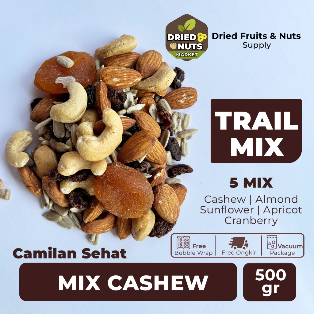 

Mix Cashew 500gr | Campuran Kacang Mede Premium | Cemilan Sehat | Trail Mix Kacang & Buah Kering