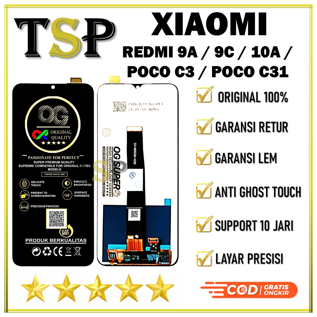 【ORIGINAL】LCD XIAOMI REDMI 9A / 9C / 10A / POCO C3 / POCO C31 LCD ORIGINAL 100% HIGH QUALITY