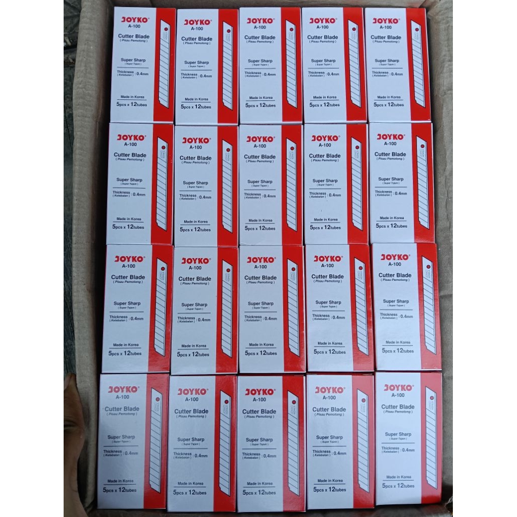 

1 LUSIN 12 PCS isi / refill Pisau Cutter Joyko A-100 a 100 isi pisau cutter kater cuter refil pisau cutter kecil