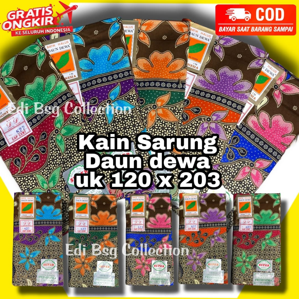 kain sarung daun dewa wanita original