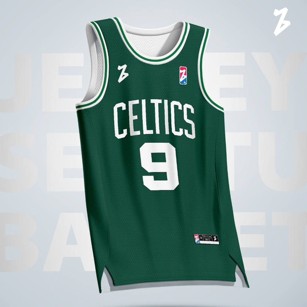 Jersey Basket Rajon Rondo Boston Celtics #9 HIJAU - Swingman Baju Kaos Atasan