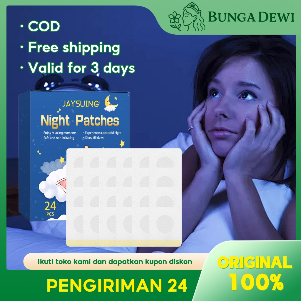 Jaysuing Sleeping Patch 24pcs Herbal Sleep Patch Herbal Sleep Patch Insomnia Sleep Patch Bantu Tidur