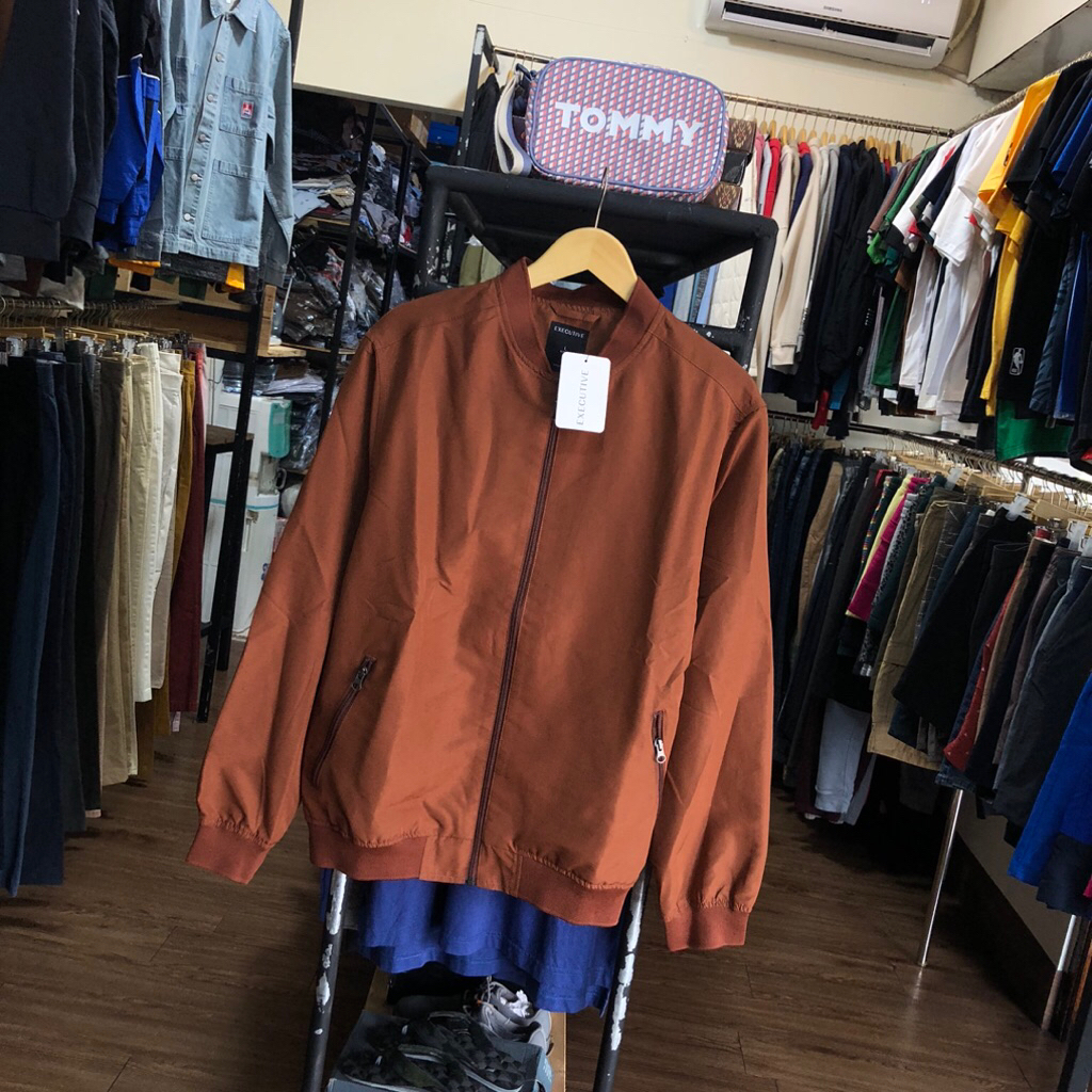 JAKET BOMBER 3XECUTIVE R124E327 RUSTY BROWN