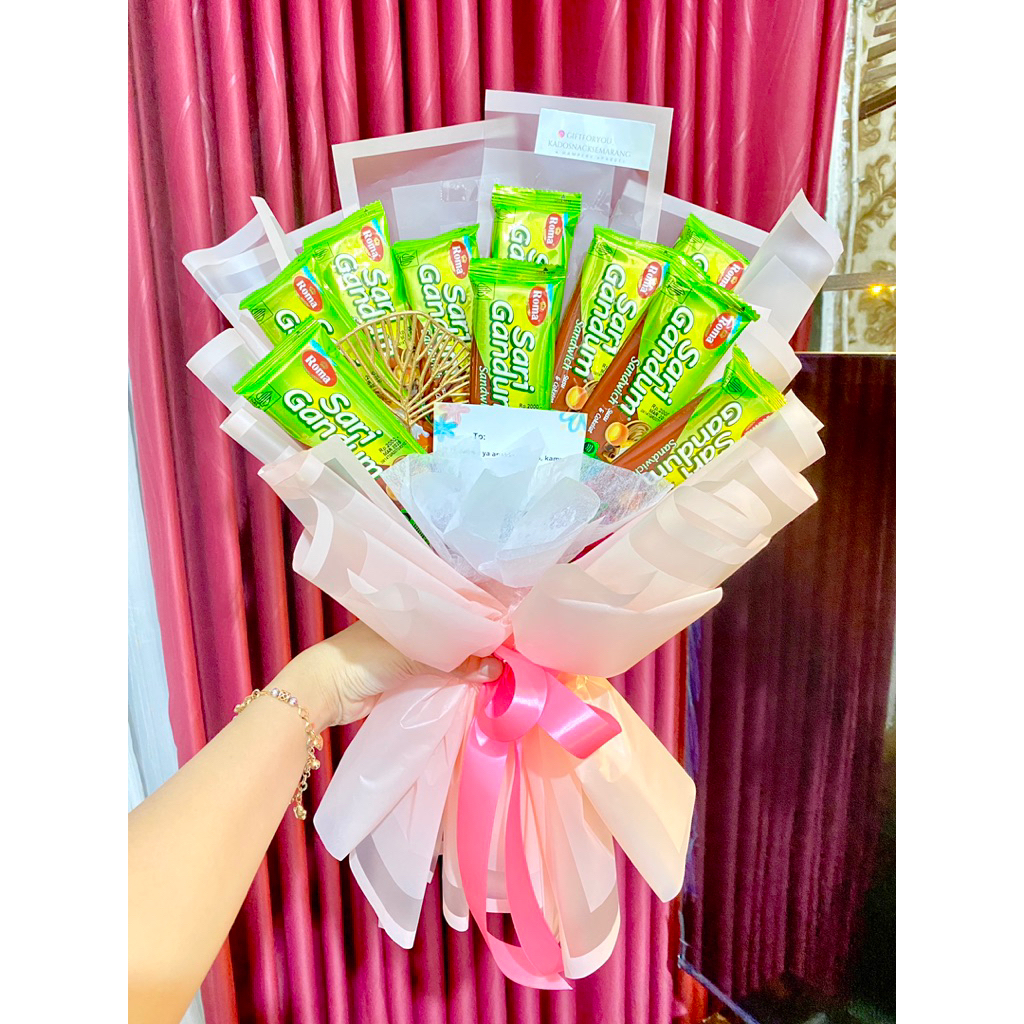 

Ready Buket Snack Bouquet jajan murmer lucu bisa pesan dadakan