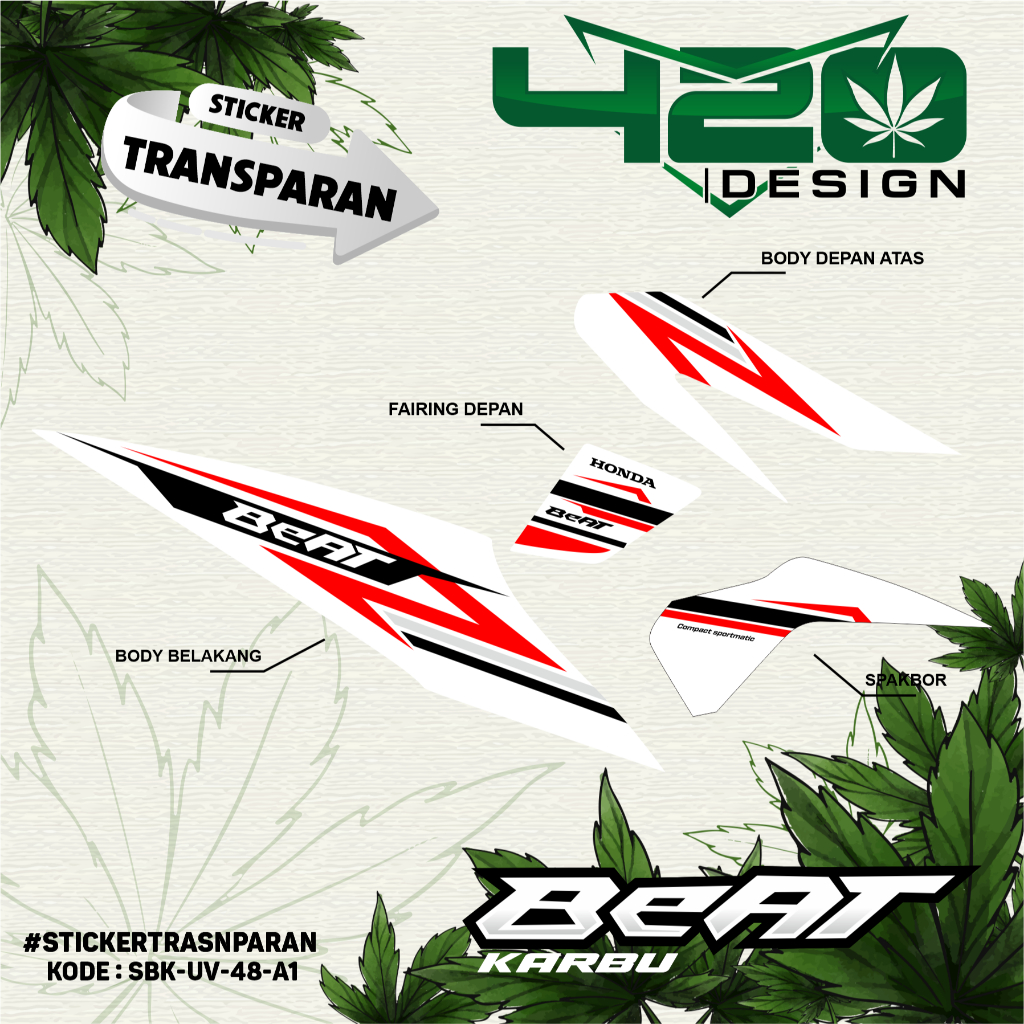 STRIPING BEAT KARBU TAHUN 2008-2012 MOTIF SIMPLE STRIPING SUDAH CUTTING-SBK-UV