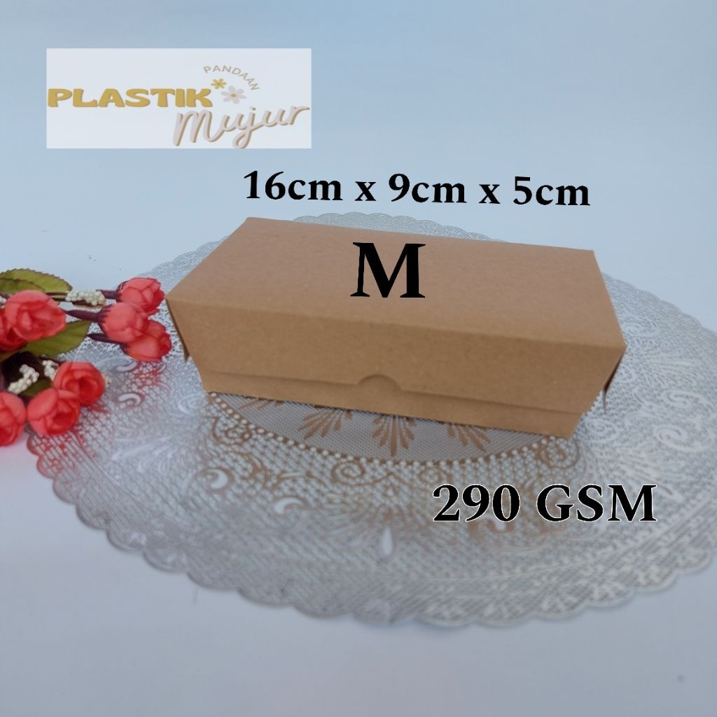 

DUS LUNCH BOX M / MEDIUM KRAFT PAPER LAMINASI KOTAK MAKANAN NASI