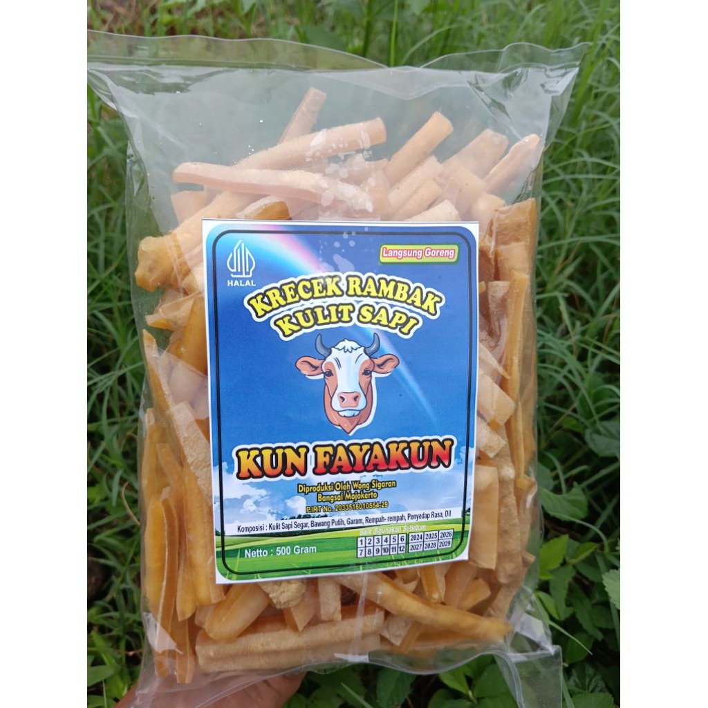 

krecek rambak kulit sapi murah dan gurih 500 gram (mie)