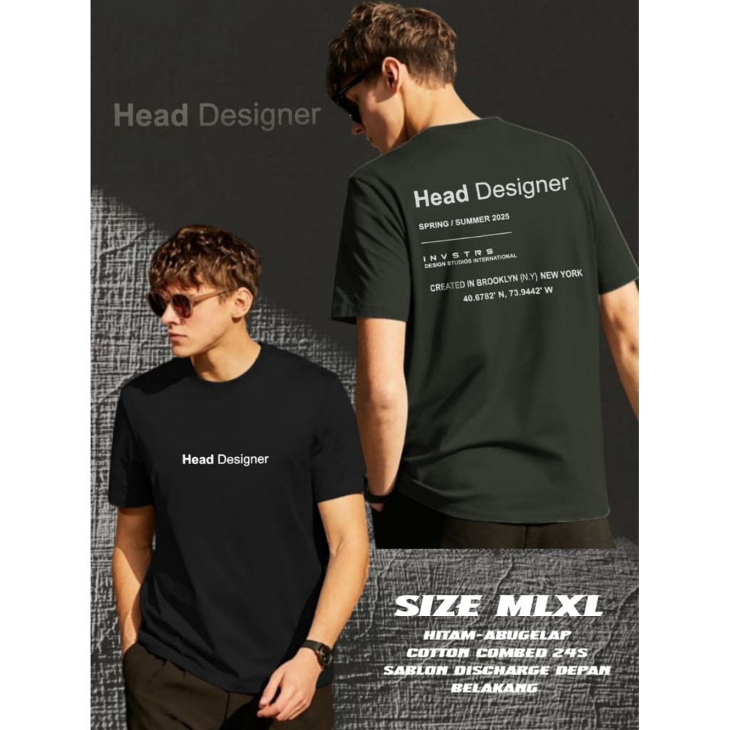 baju kaos distro pria dewasa investors | cotton combeds 24s (1pc)