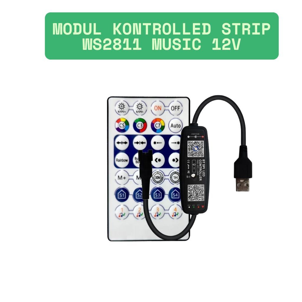 modul kontrol led strip WS2811 music 12v