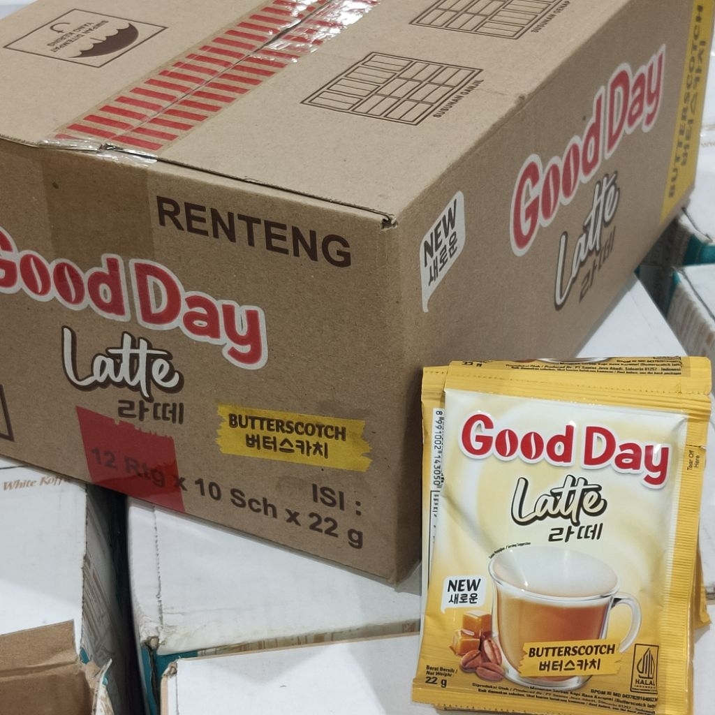 

Good Day Korean Latte Original / Butterscotch 1DUS isi 12pack/renceng X 10sachet