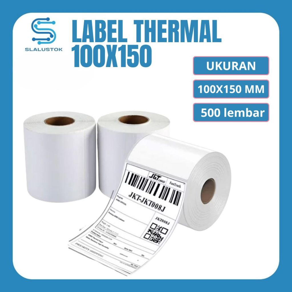 

Label Thermal 100x150 MM Kertas Resi Isi 500 Lembar