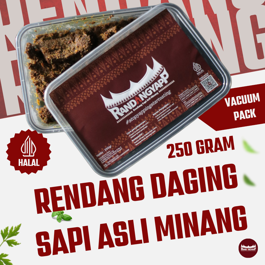 

RANDANGYAPP - RENDANG DAGING SAPI ASLI MINANG 250gram