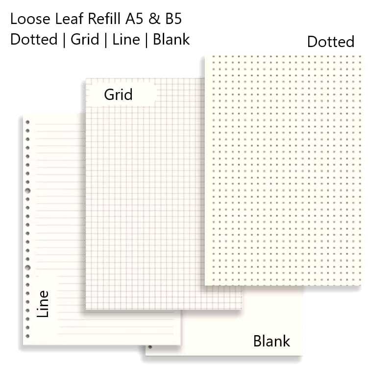 

DOTTO LOOSE LEAF A5,B5 KERTAS FILE ISI BINDER 20 HOLES A5, 26 HOLES B5 BAHAN BOOK PAPER