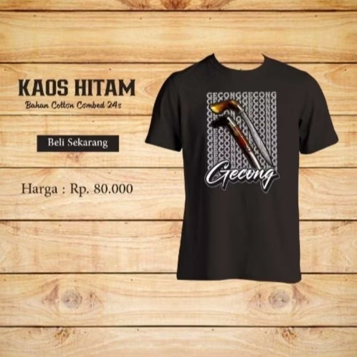 Baju Kaos Bugis Culture Gecong