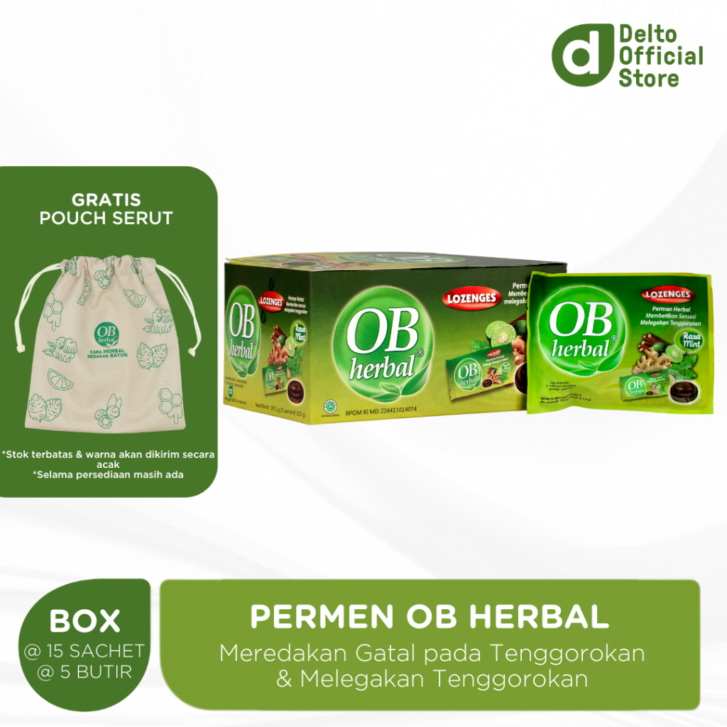 

Permen OB Herbal Rasa Mint GRATIS Hadiah Special - Sensasi Melegakan Tenggorokan Membantu Meredakan Batuk Ringan