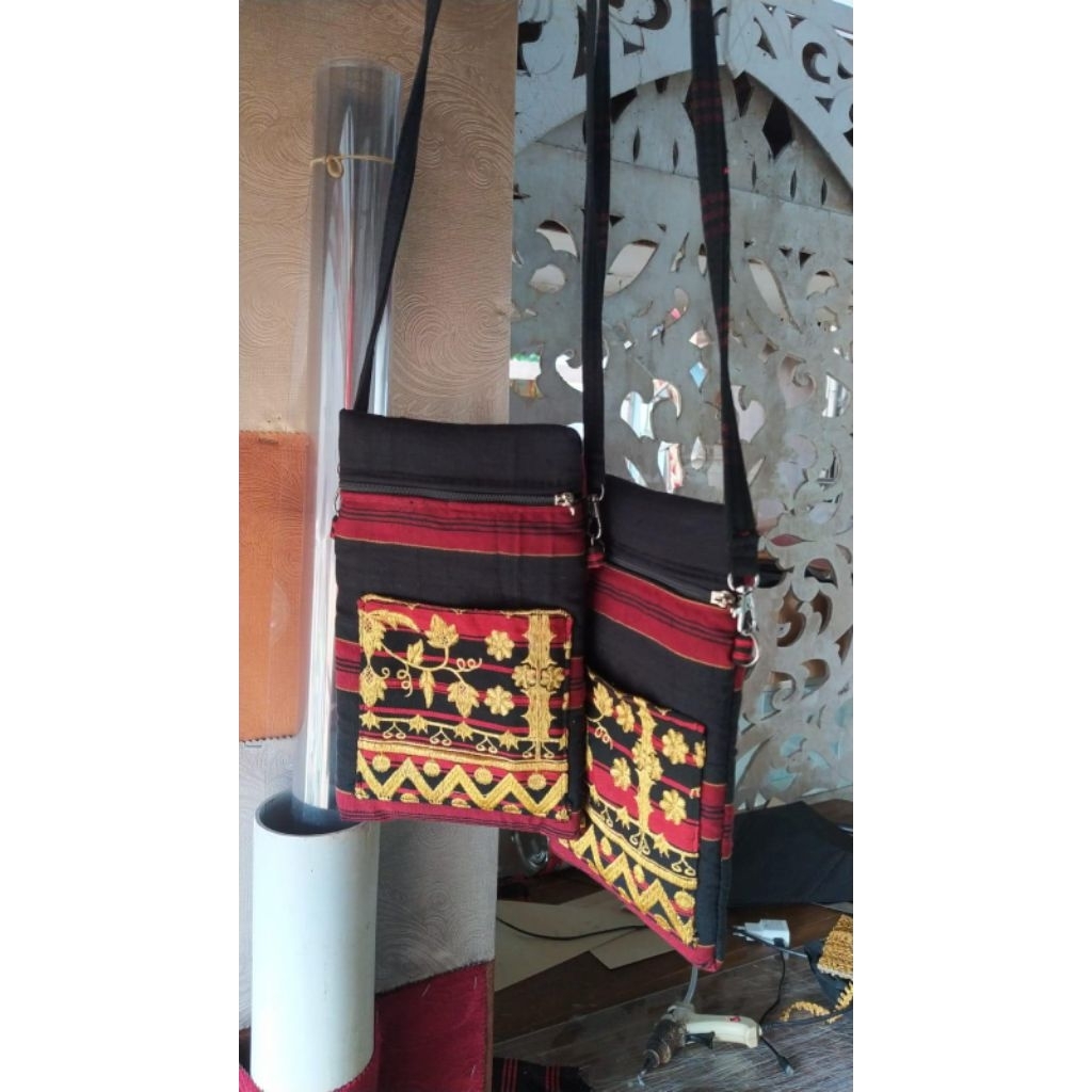 tas selempang wadah hp tapis cemara