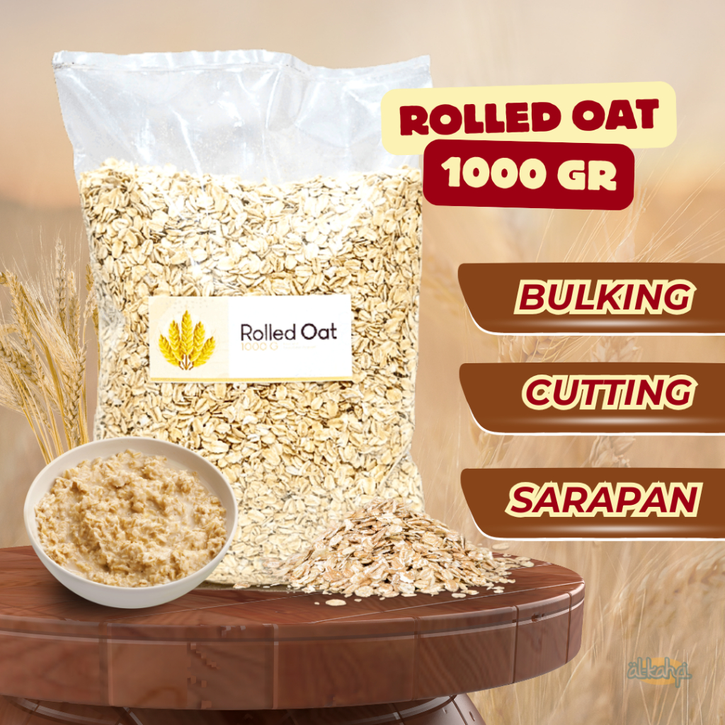 

Rolled Oat 1 Kg Regular Gandum Kasar Organik Premium
