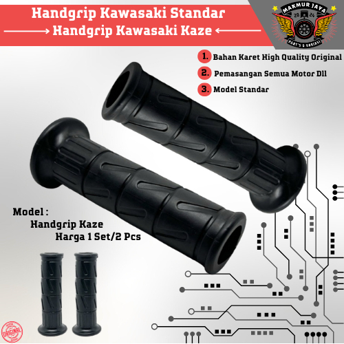 Handgrip Sarung Gas Model Handfaat Grip Motor Kawasaki Kaze Model Standar Universal Semua Motor