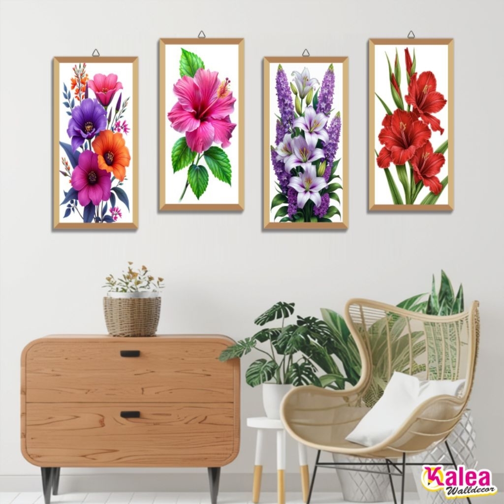 Hiasan Dinding Mdf Bunga Realistis Ukuran 15 X 30/ Walldecor Mdf Bunga Realistis Ukuran 15 X 30 / Po