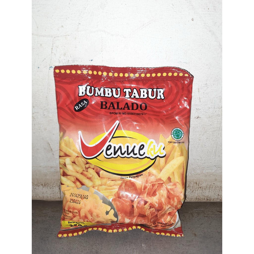 

bumbu tabur extra pedas dan balado venueku/venus 250 gram
