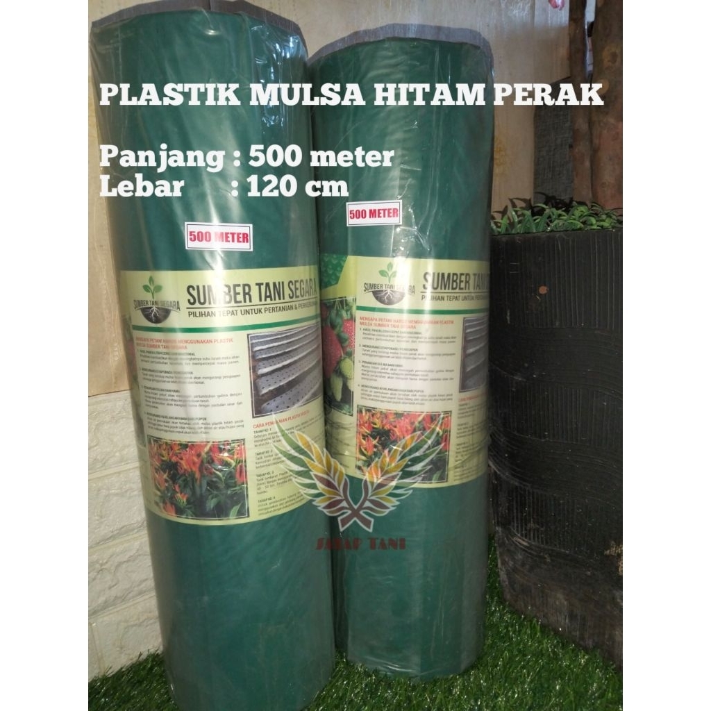 PLASTIK MULSA HITAM PERAK 500 METER