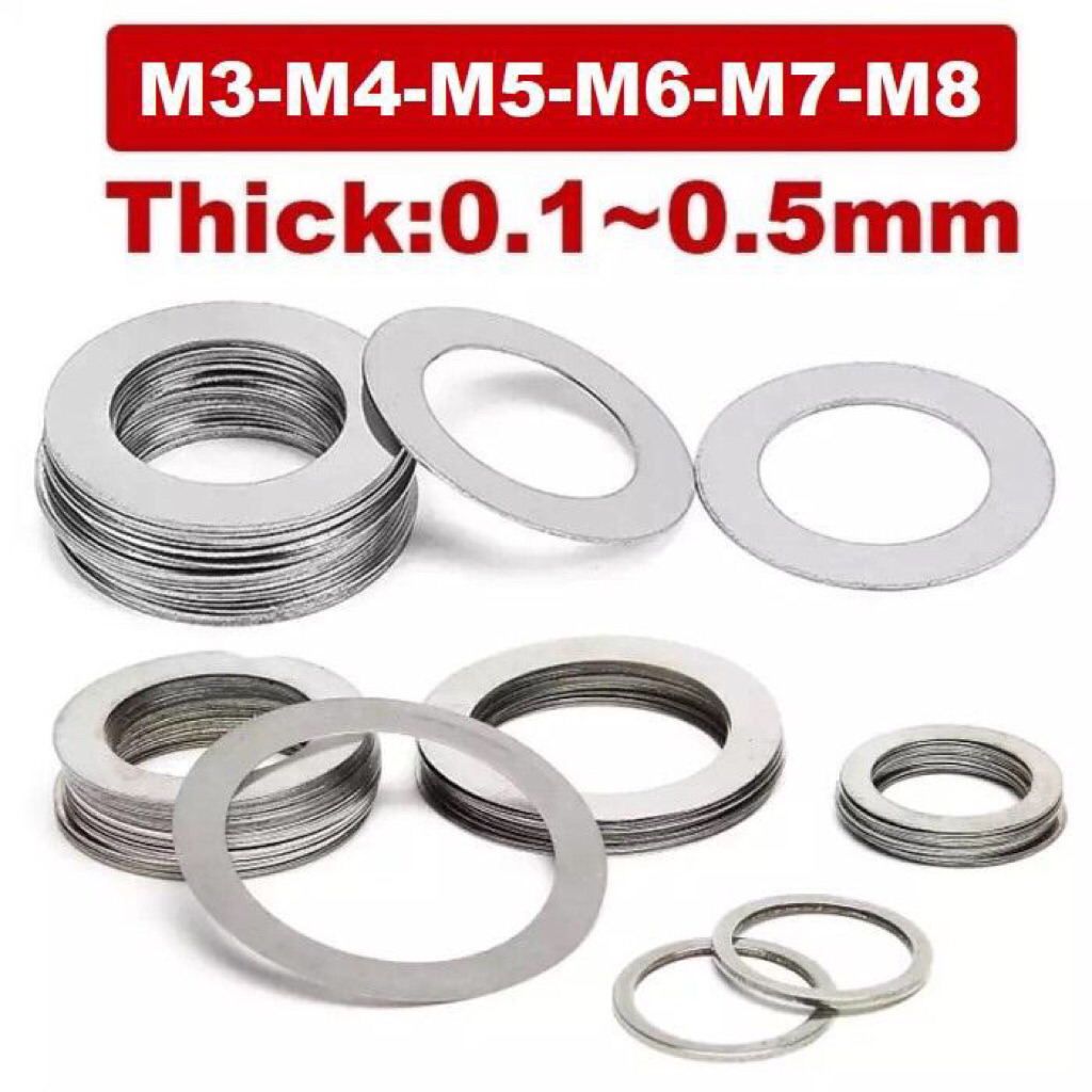 5Pcs Stainless Shim Shimming Ring Flat Washer RC M6 M7 M8 M9 M10 ID 6mm 7mm 8mm 9mm 10mm OD 12mm 14m