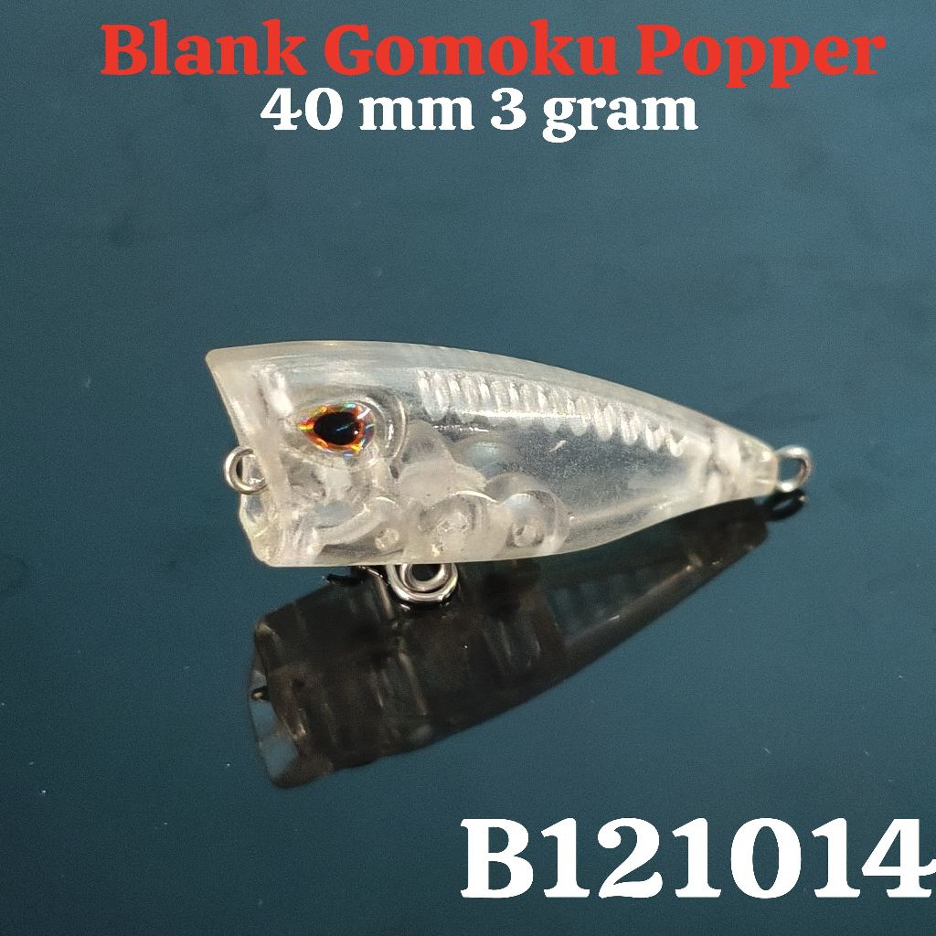 lure Blank Gomoku Popper 40mm 3 gram Floating Free Mata