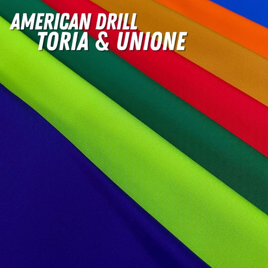 Kain American Drill Toria | Bahan Drill Premium Untuk Seragam Setelan Kantor Sekolah PDH Tebal Kaku