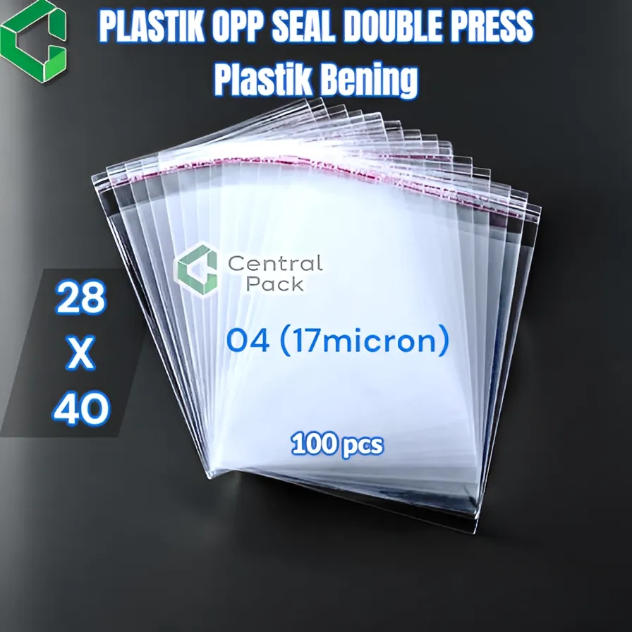 28X40 04(17micron) | 500 pcs | PLASTIK OPP SEAL BUNGKUS BAJU ANAK DEWASA GARMEN