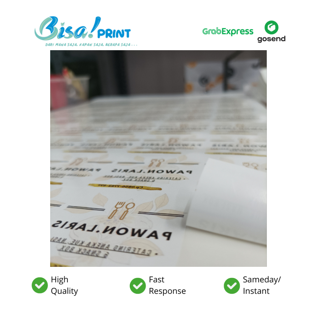 

Cetak Stiker Vinyl A3+ Cutting - Tanpa Cutting, Tanpa Laminasi