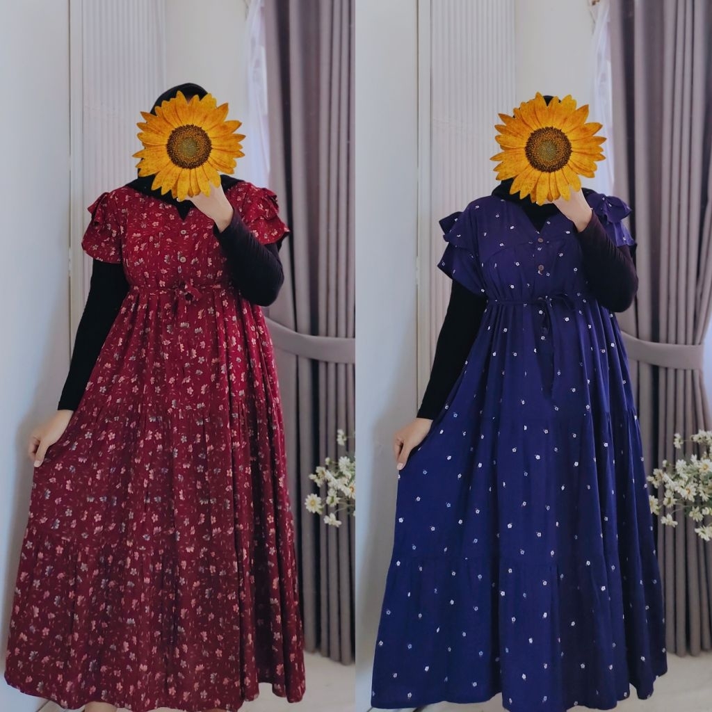 AYANA DRESS - DASTER RAYON BUSUI - DASTER KEKINIAN - DRESS CANTIK