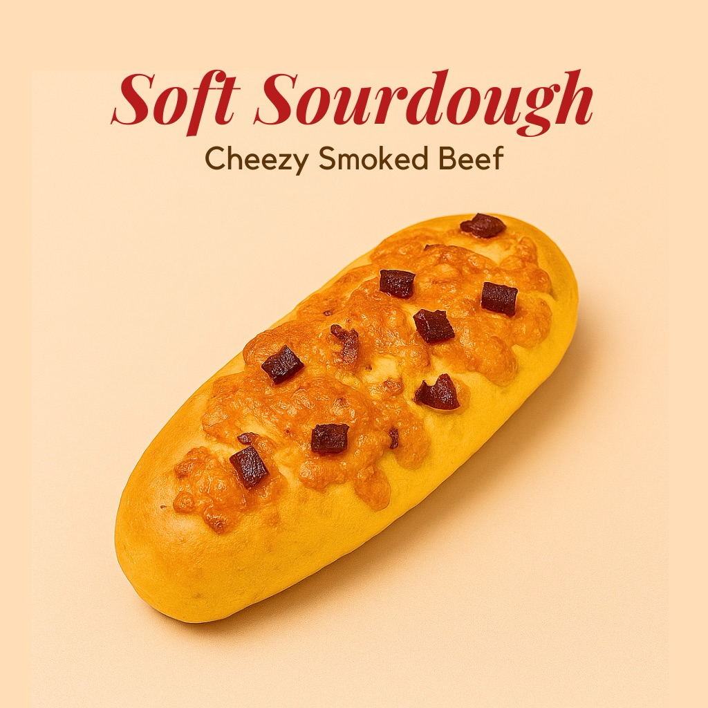 

Soft Sourdough Cheezy Smoked Beef