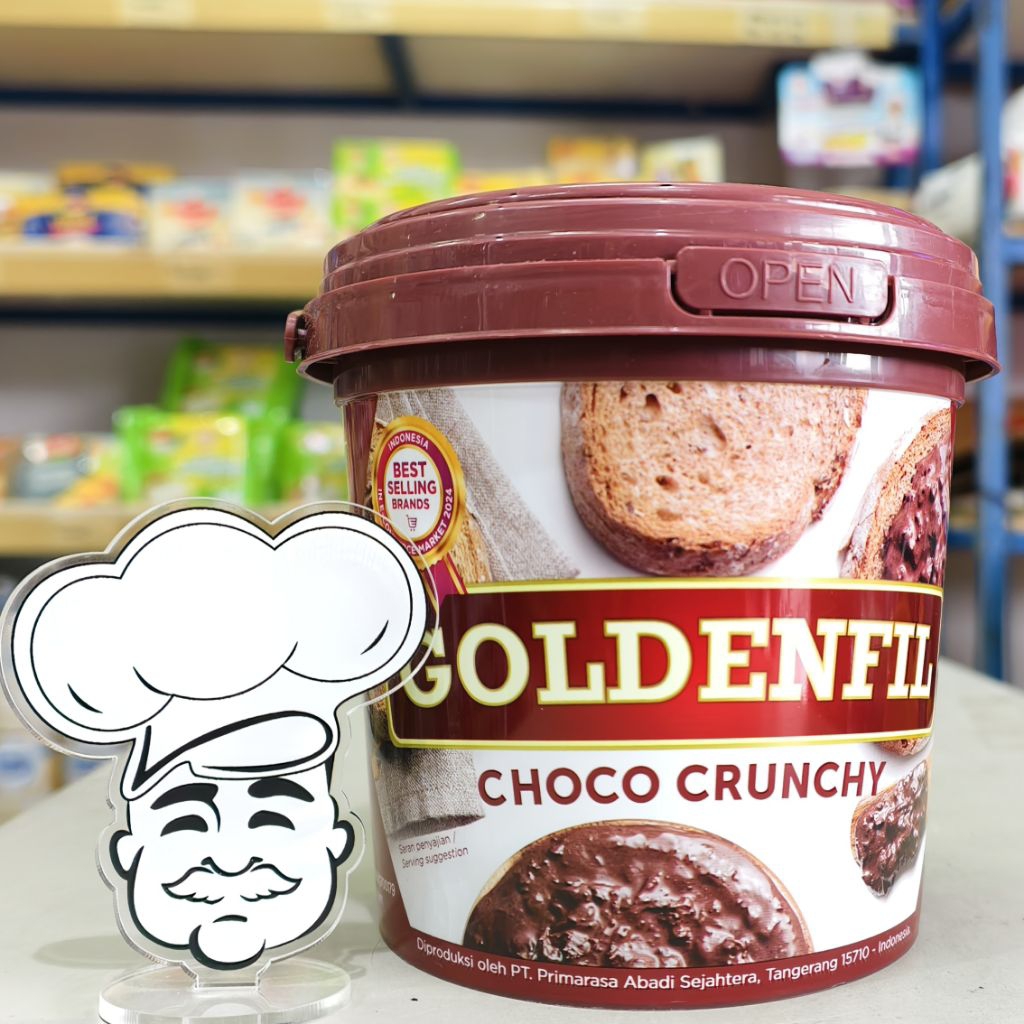 

Goldenfil Choco Crunchy 1Kg / Selai Coklat Crunchy / Filling Coklat Choco Crunchy