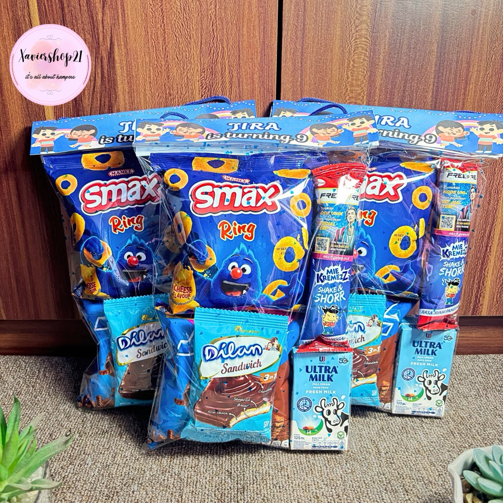 

Paket Snack Label Custom Tema Biru