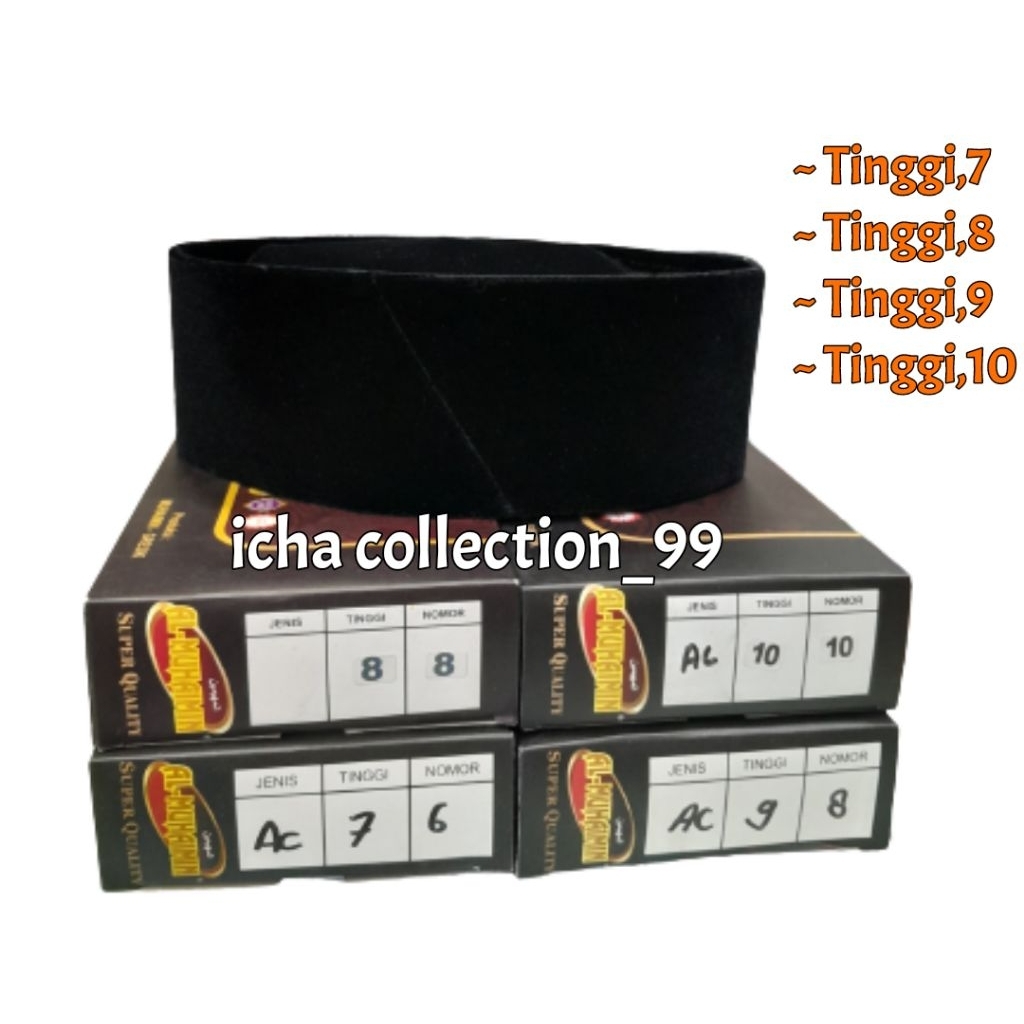 PECI HITAM POLOS AL MUHAIMIN.TINGGI 7,8,9,10