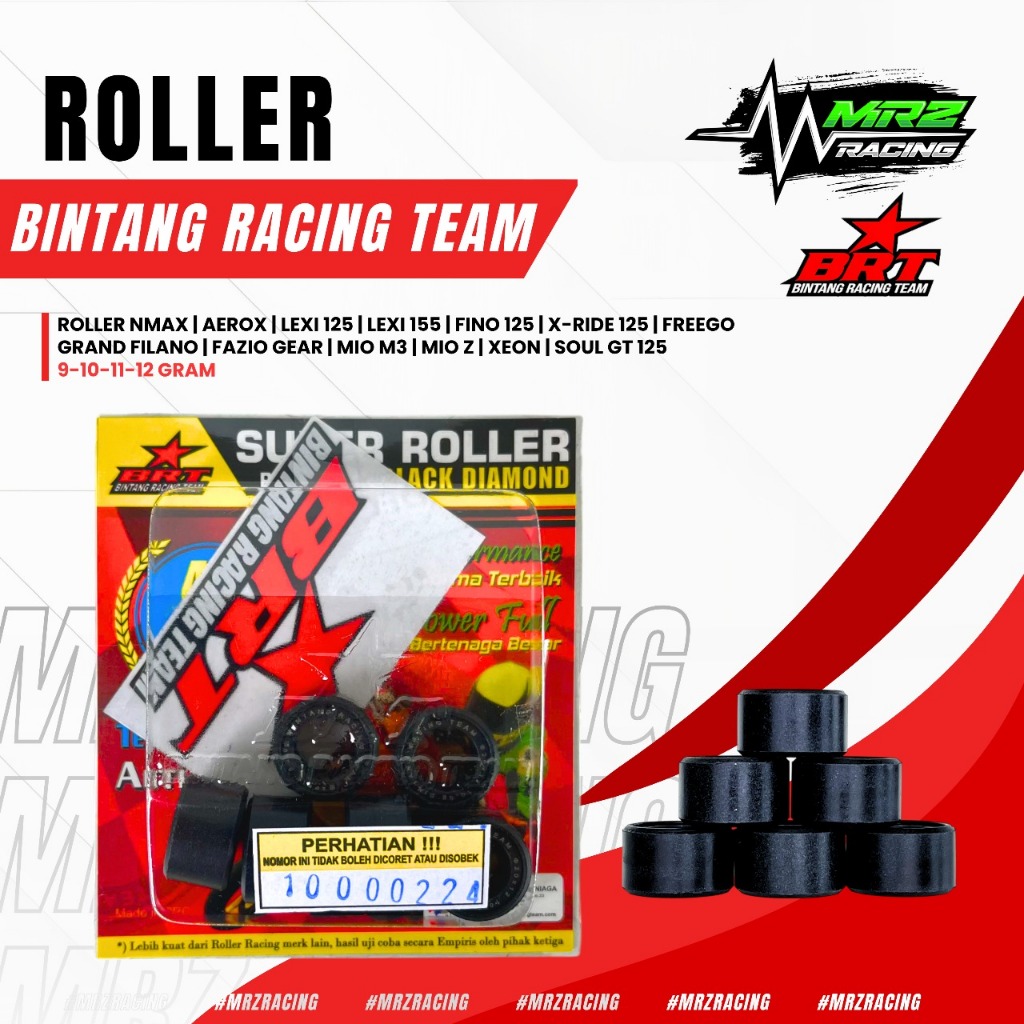 BRT - NMax ROLLER Racing BRT racing Black Diamond Roller Ukuran 9 dan 11 gram