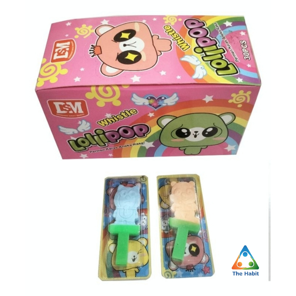 

(The Habit) DSM Permen Lollipop Whistle / Lolipop Whistle isi 1Pack@30PCS