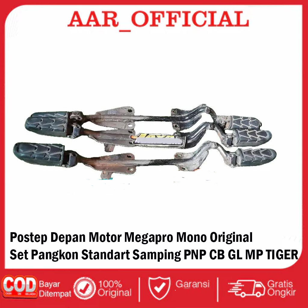 Postep Depan Megapro Mono Set Pangkon Standart samping PNP CB GL MP TIGER Original Copotan