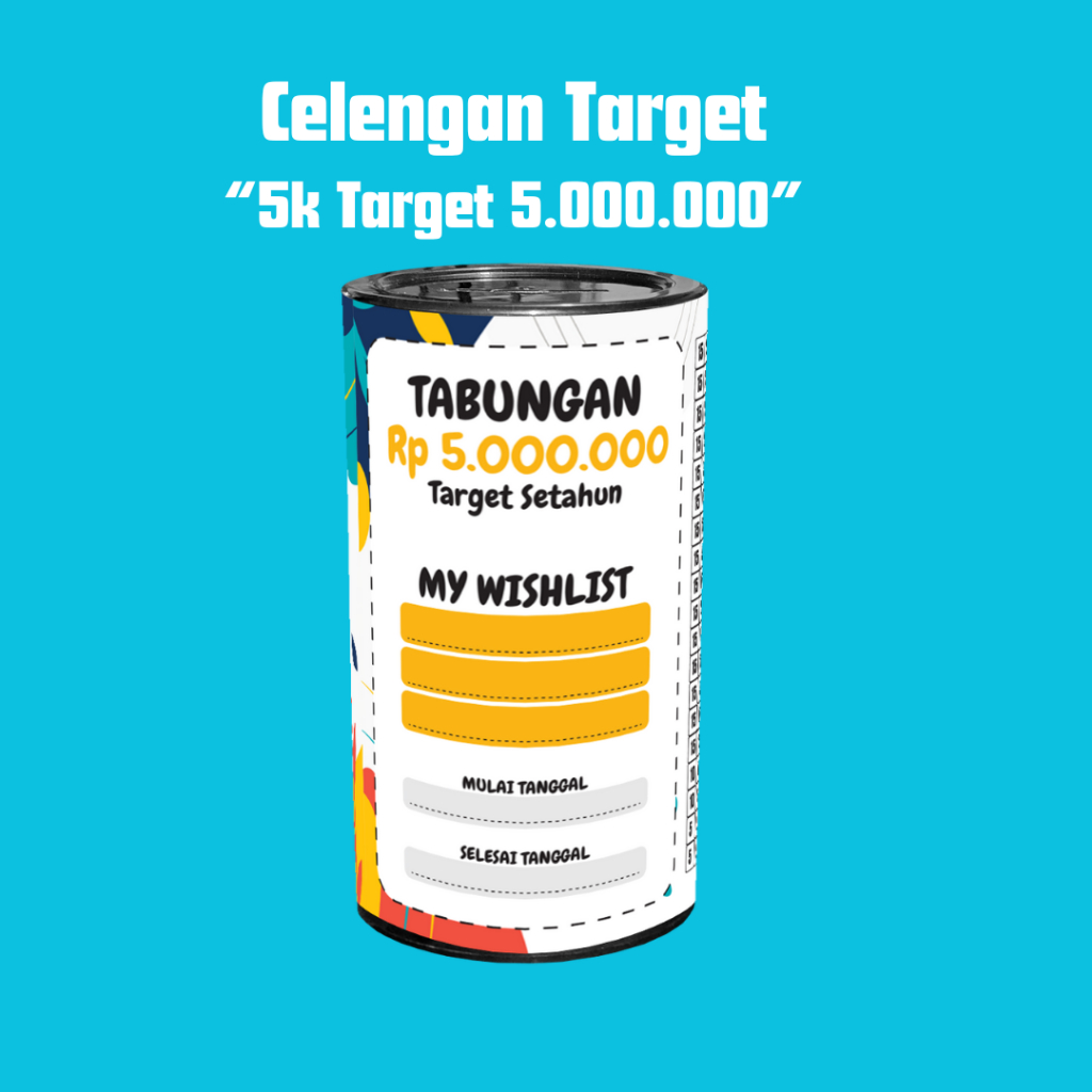 Celengan Target Koin Kertas Celengan Viral Tabungan Target Karakter Atm Murah Buka Tutup Permanen An