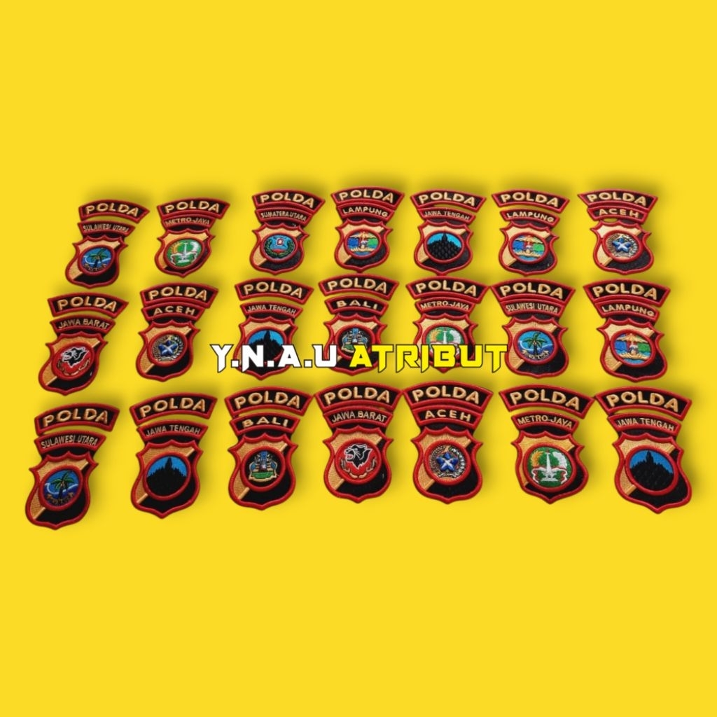 ATRIBUT PDL POLRI / BET LENGAN PDL LOGO POLDA POLRI BORDIR TIMBUL EXCLUSIVE