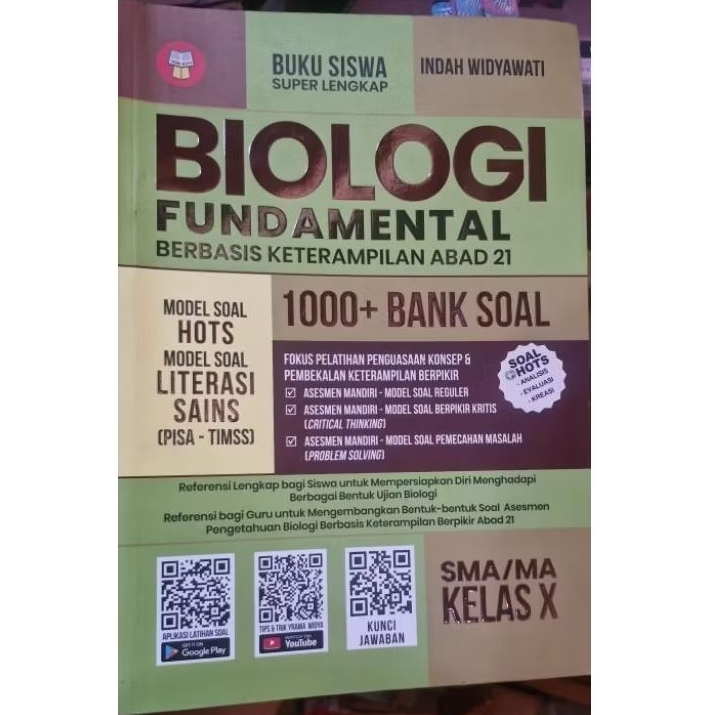 Buku "Biologi Fundamental SMA/MA Kelas X" erlangga