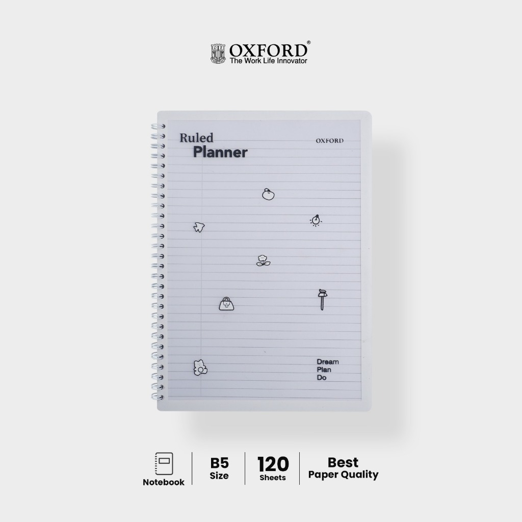

Oxford Notebook Spiral B5 Planner 120 Lembar - Buku Catatan Spiral/Journal/Agenda Premium