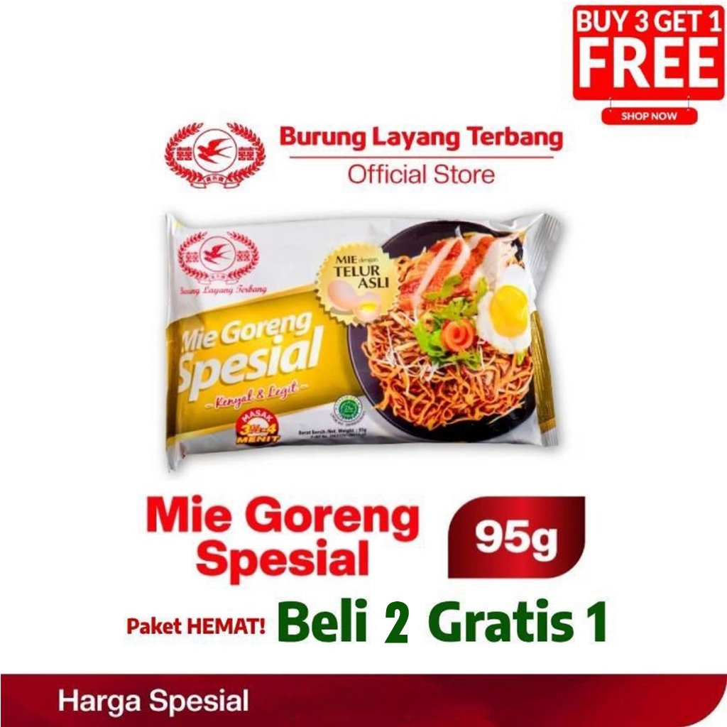 

PROMO!!! BELI 2 GRATIS 1 Mie Goreng Spesial Burung Layang Terbang (Instan)